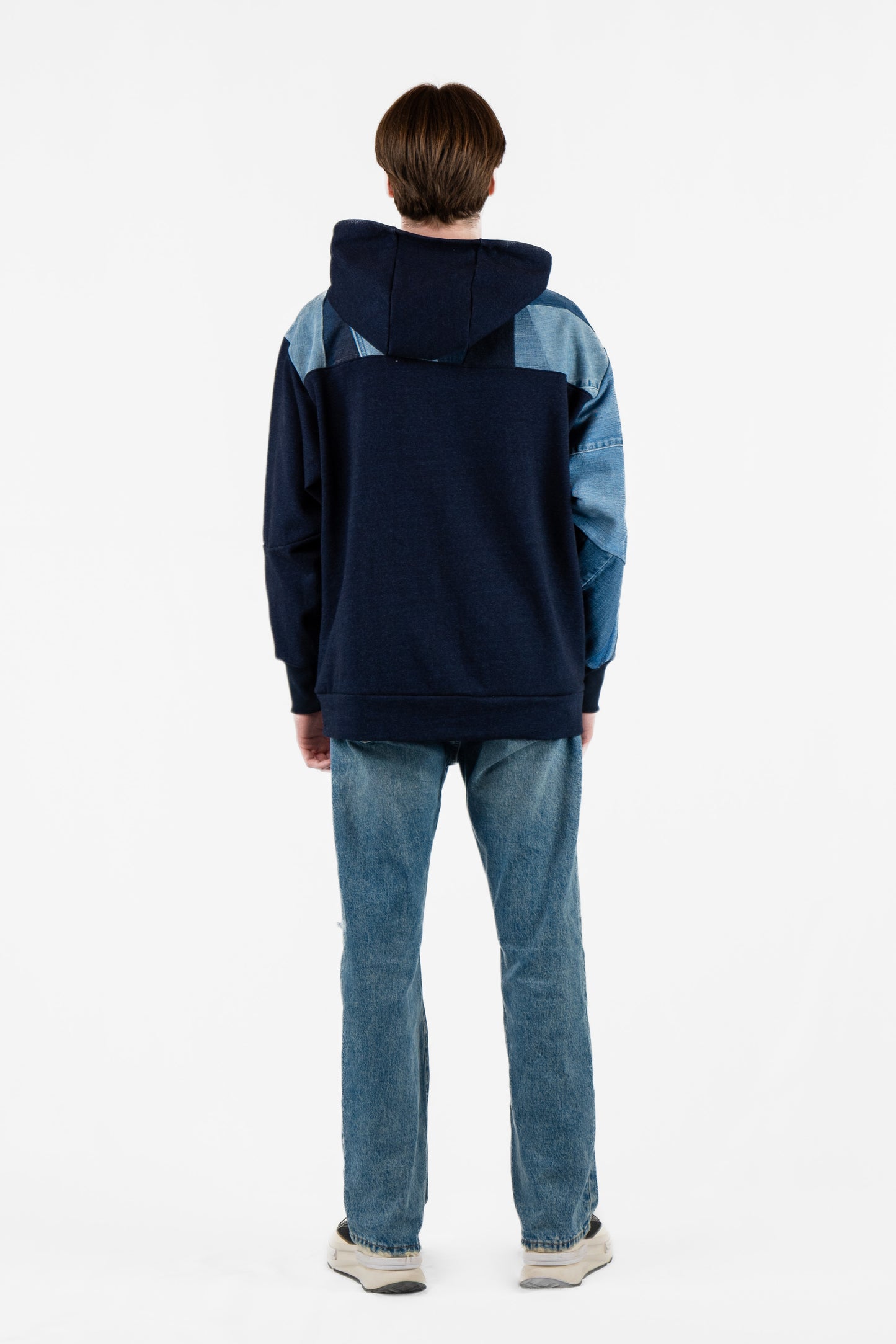 Everyday Navy Patchwork Hoodie L