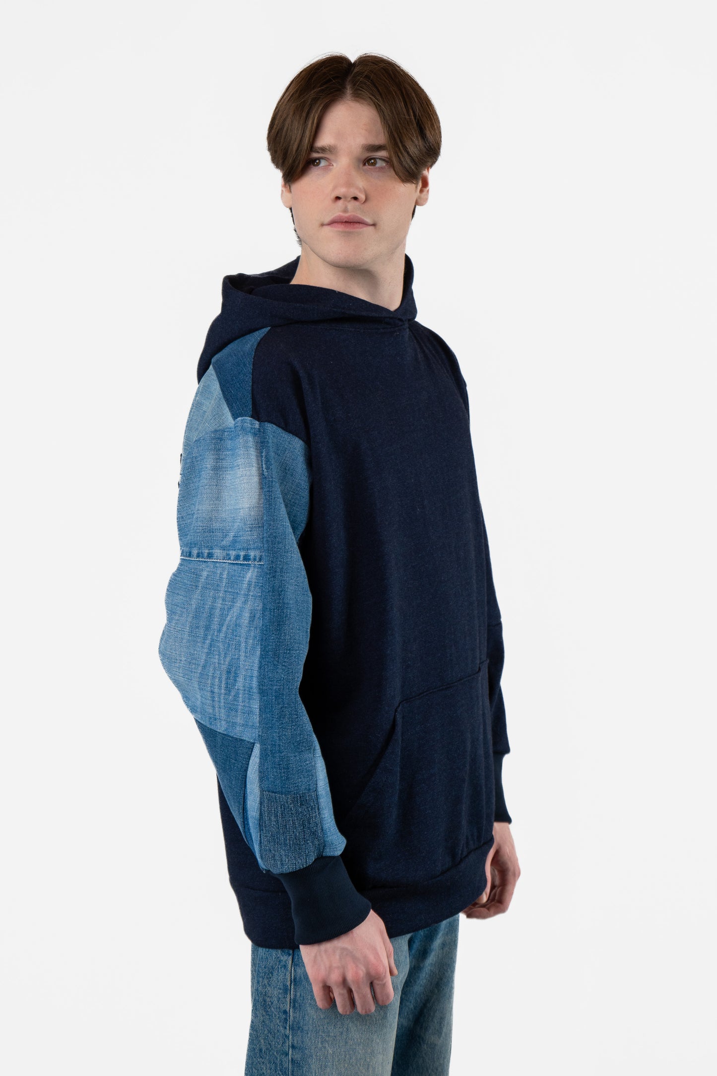 Everyday Navy Patchwork Hoodie L