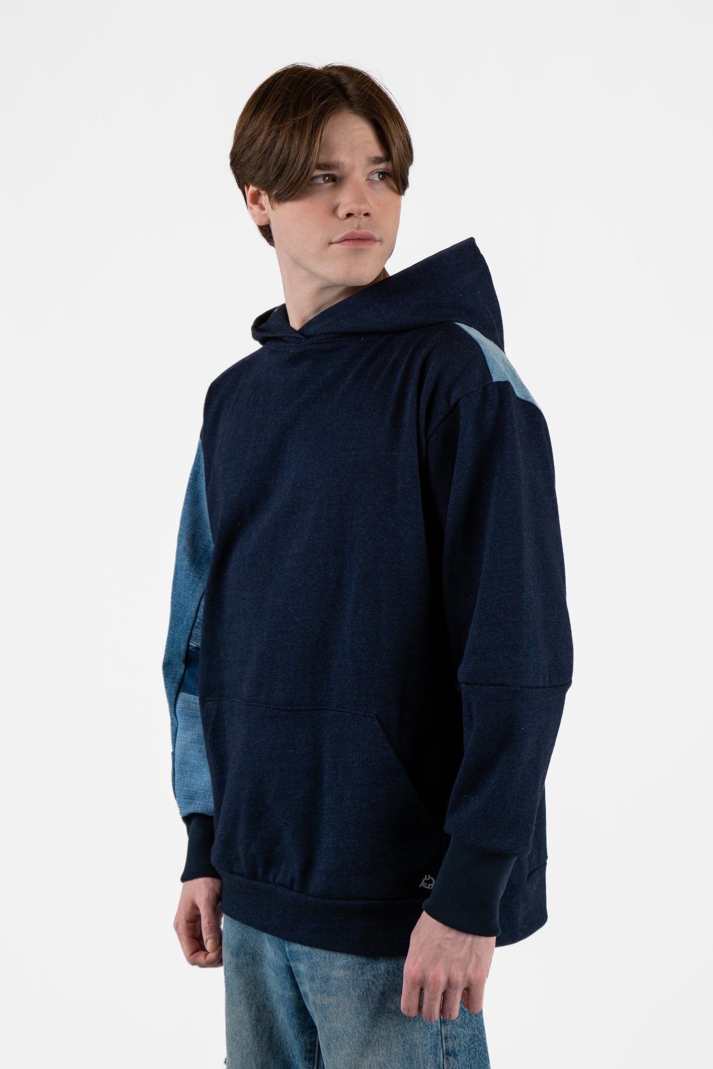 Everyday Navy Patchwork Hoodie L