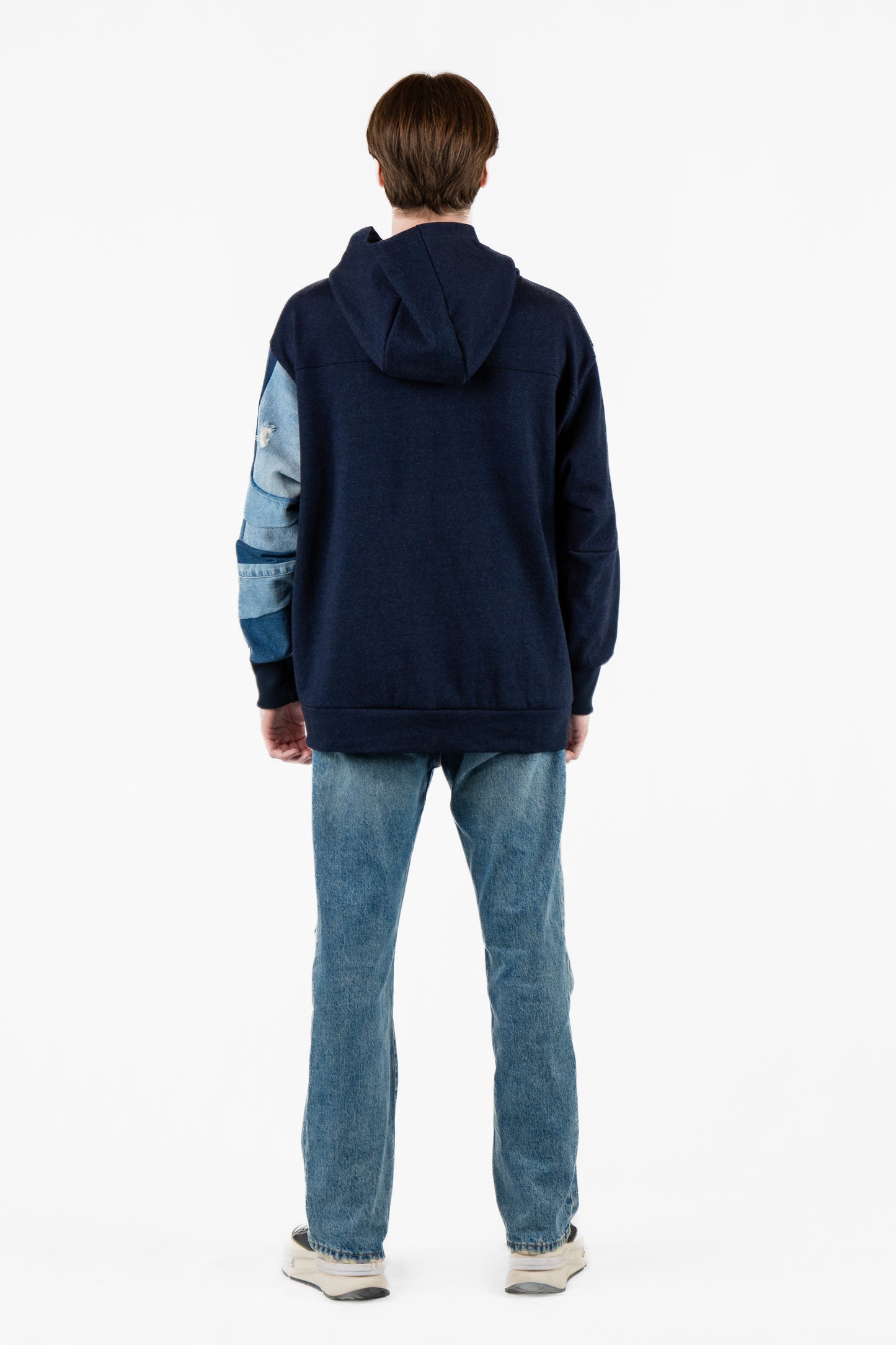 Deep Sea Patchwork Hoodie L