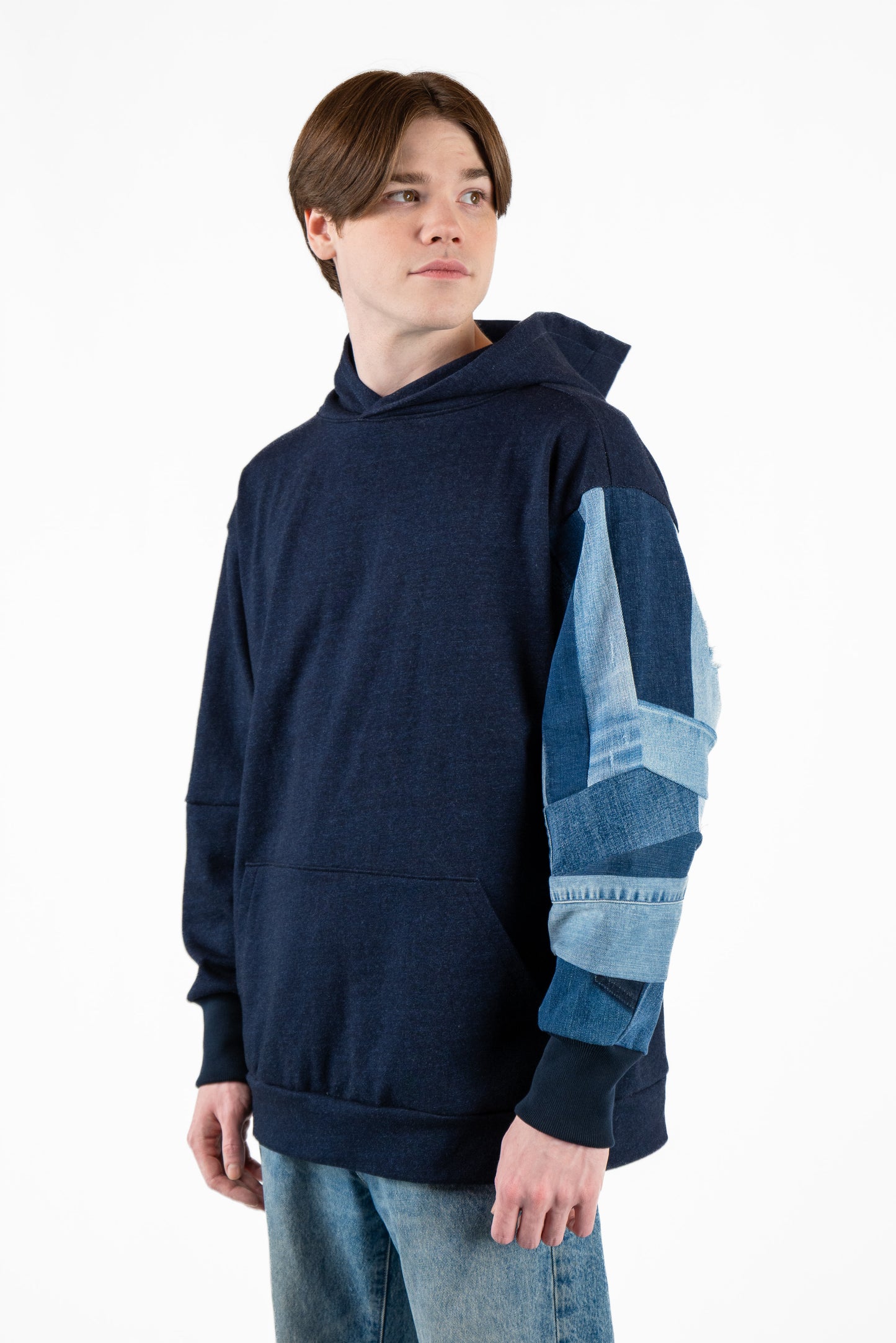 Deep Sea Patchwork Hoodie L