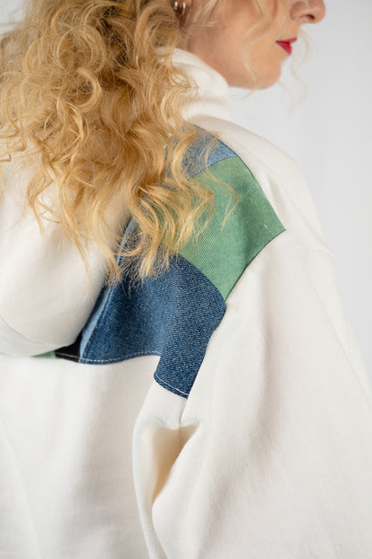 Sage Pop Cropped Hoodie M