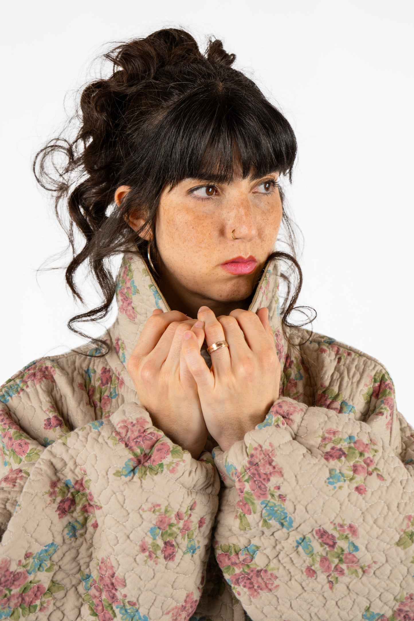 Oversized Everyday Jacket in floral quilt