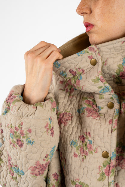Oversized Everyday Jacket in floral quilt