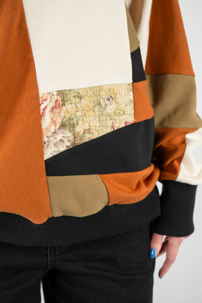 Fall Leaves Scrapwork Crewneck M