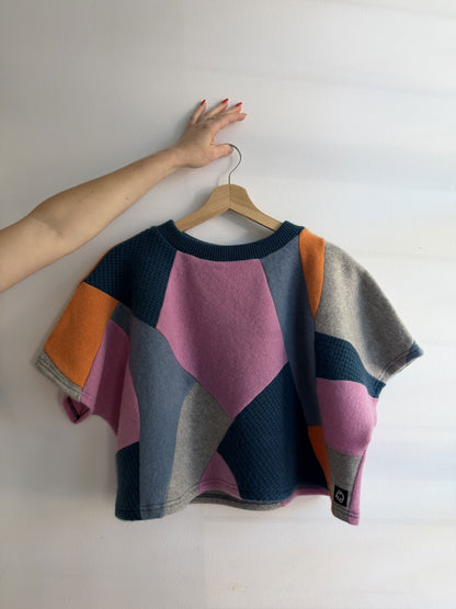 Night In Cashmere Sleeveless Tee - Upcycled 100% Cashmere