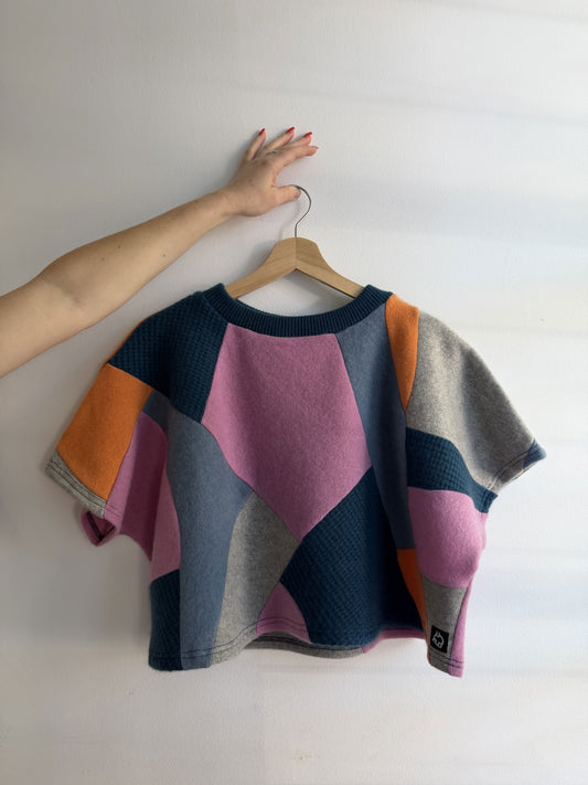 Night In Cashmere Sleeveless Tee - Upcycled 100% Cashmere