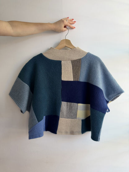 Fresh Breeze Sleeveless Tee - Upcycled 100% Cashmere