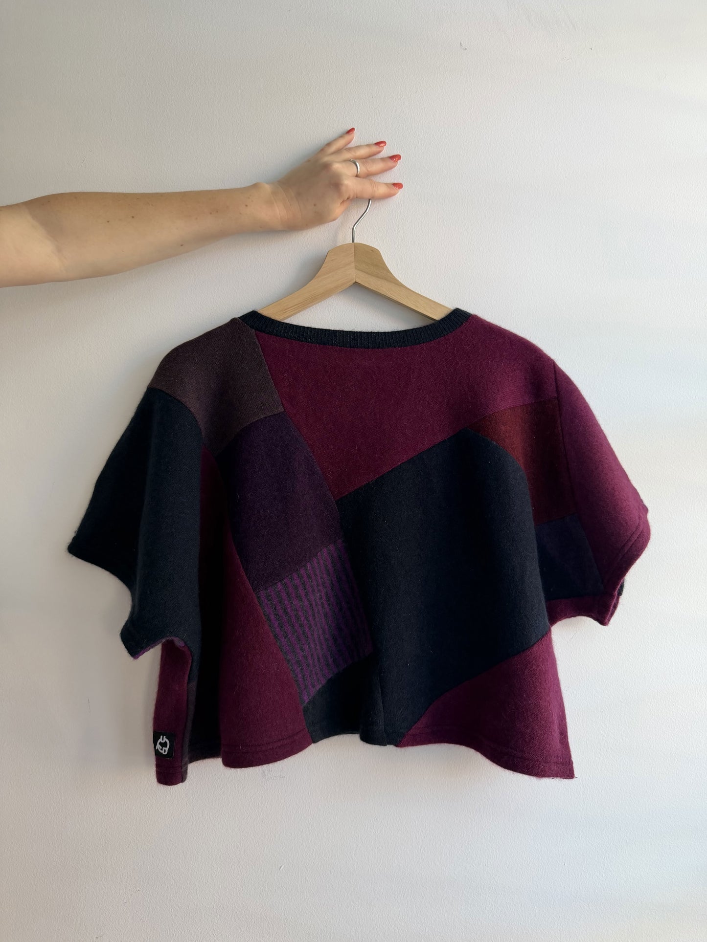 Merlot Cashmere Sleeveless Tee - Upcycled 100% Cashmere