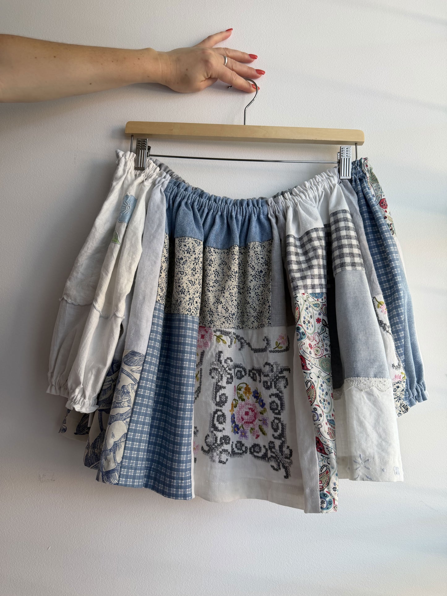 Cozy Patchwork Linen & Cotton Picnic Top