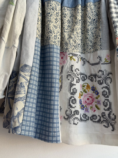 Cozy Patchwork Linen & Cotton Picnic Top
