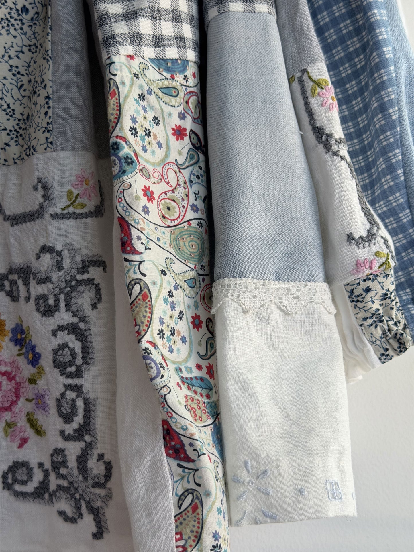 Cozy Patchwork Linen & Cotton Picnic Top