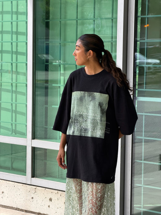 Black T-Shirt with Original Screen Print Photography by Laura Clark