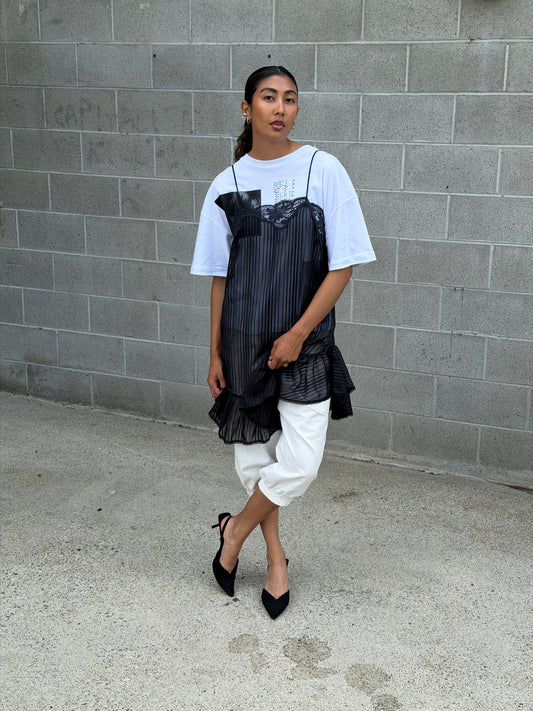 White T-Shirt with Original Screen Print Photography by Laura Clark