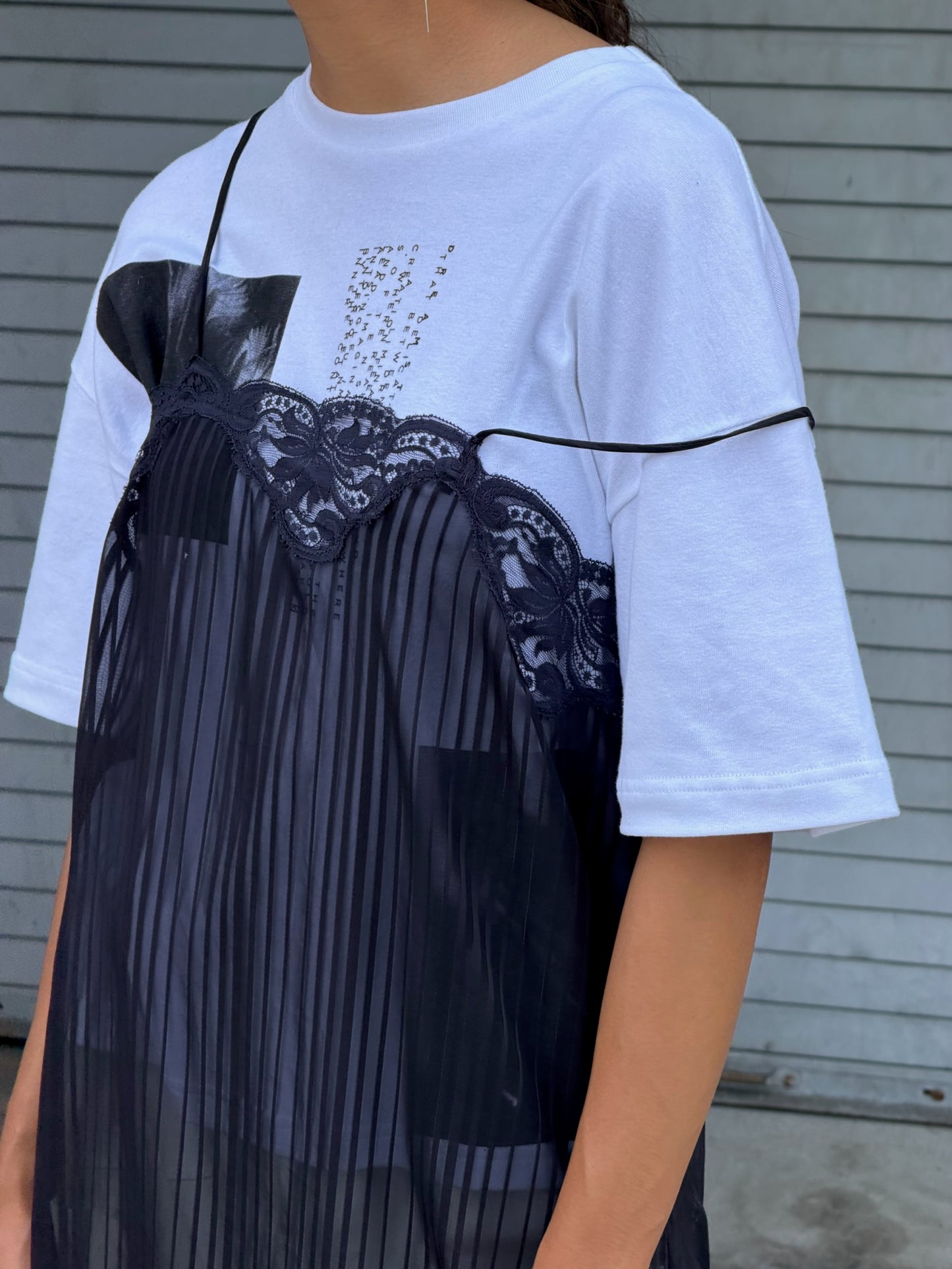 White T-Shirt with Original Screen Print Photography by Laura Clark