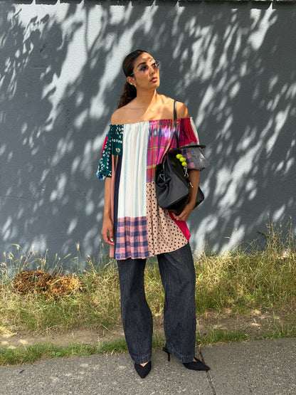 All Over Prints Patchwork Picnic Dress