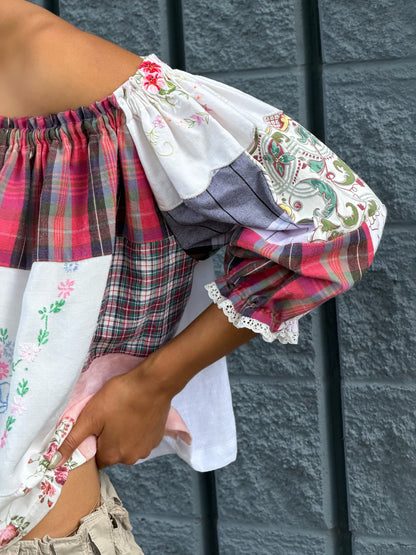Bows Patchwork Picnic Top