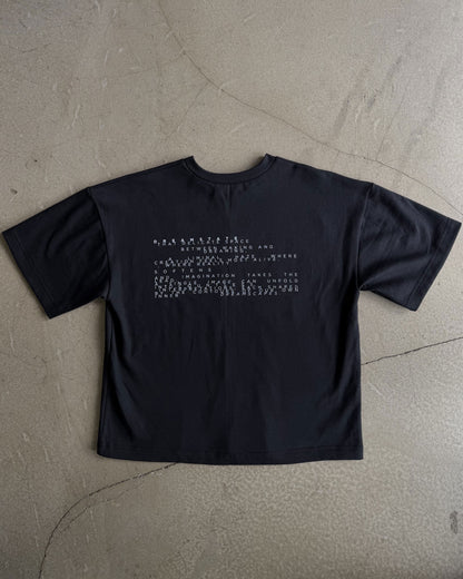 Black T-Shirt with Original Screen Print Photography by Laura Clark