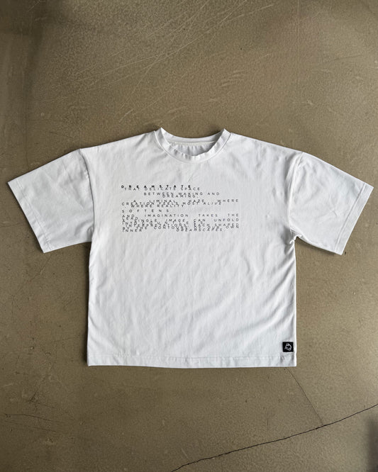 White T-Shirt with Original Screen Print Photography by Laura Clark (Copy)