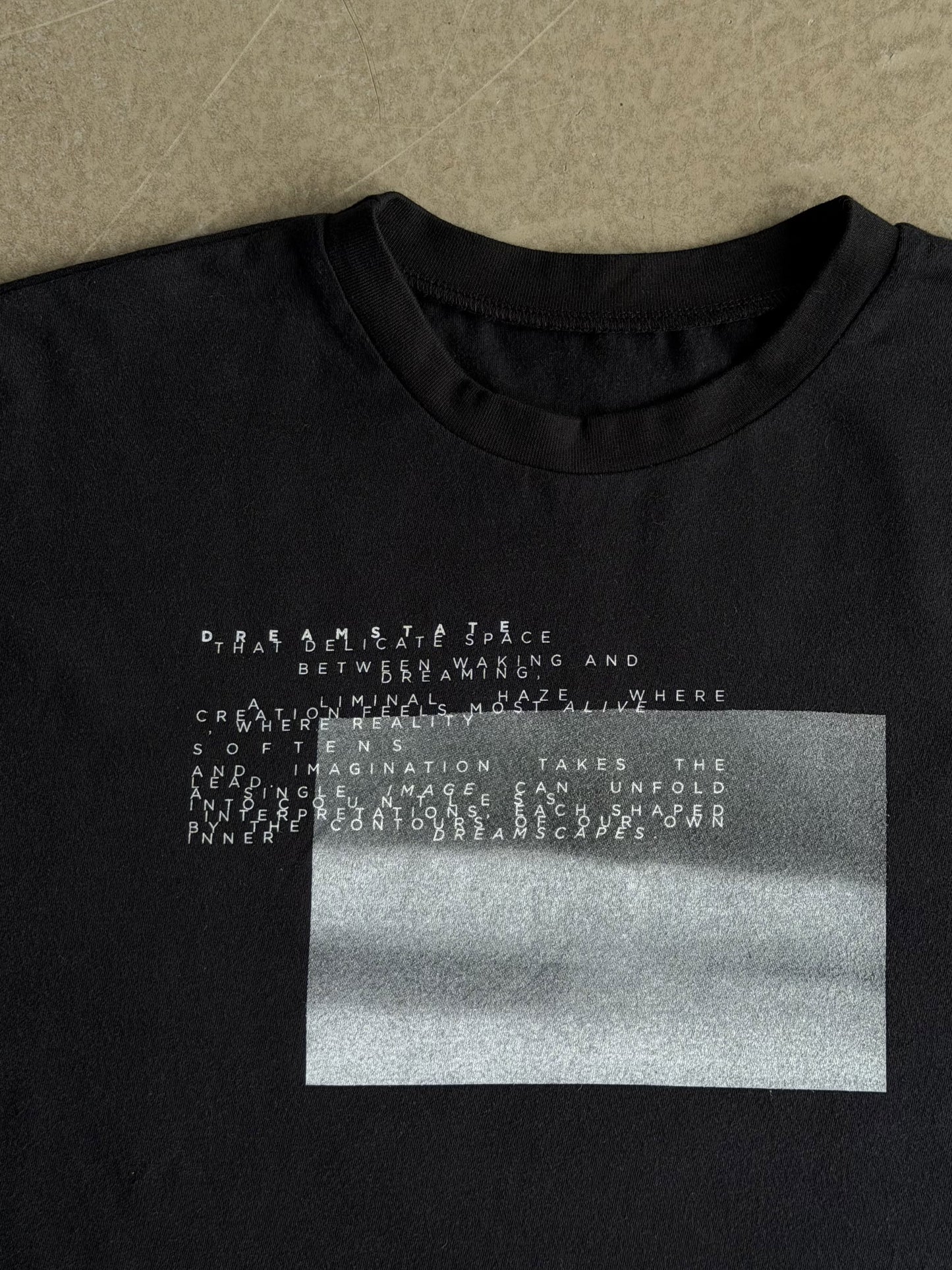 Black T-Shirt with Original Screen Print Photography by Laura Clark