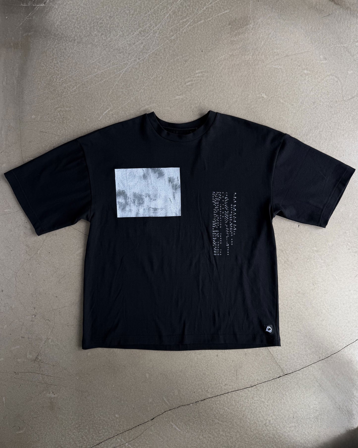 Black T-Shirt with Original Screen Print Photography by Laura Clark