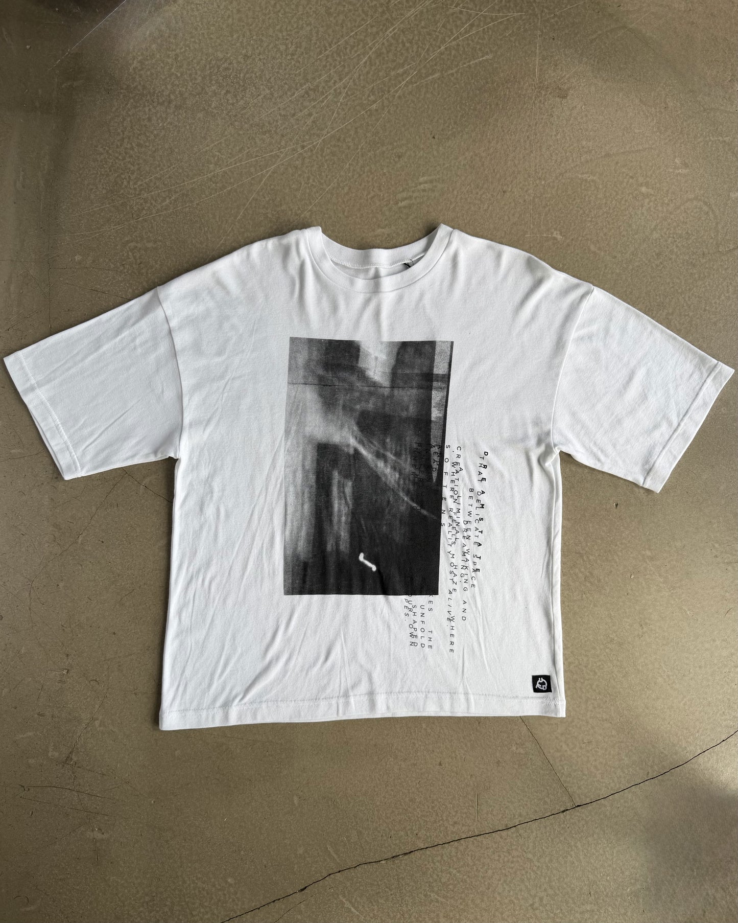 White T-Shirt with Original Screen Print Photography by Laura Clark