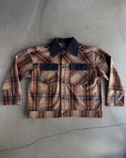 Black & Brown Plaid Wool Jacket
