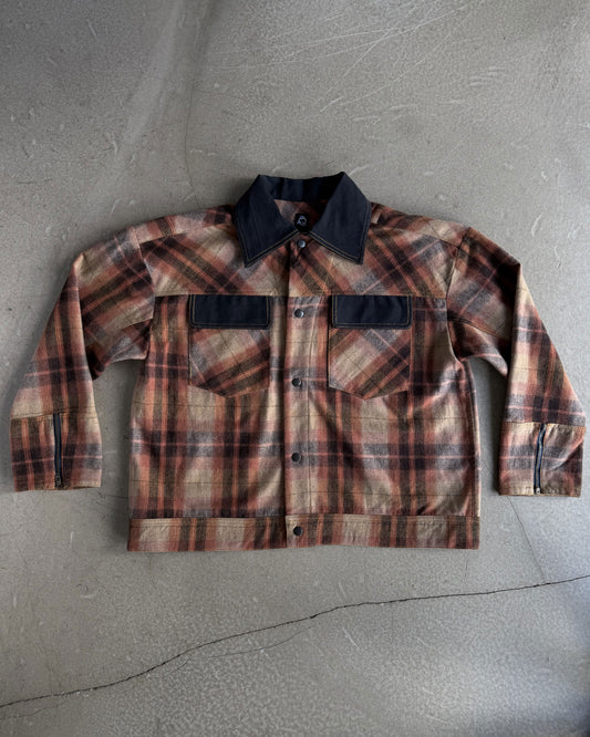 Black & Brown Plaid Wool Jacket