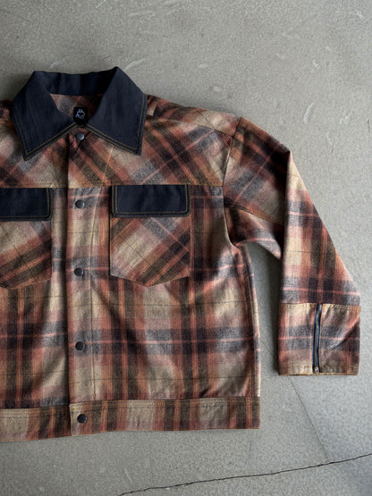 Black & Brown Plaid Wool Jacket