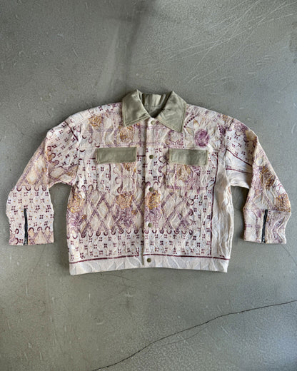 Pink Sheen Floral Jacket