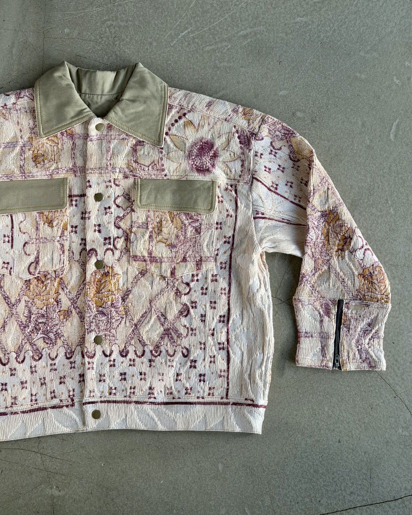 Pink Sheen Floral Jacket