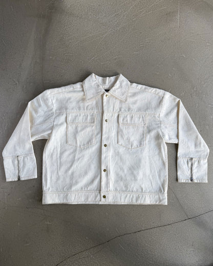 Cream Jacquard Cotton Jacket