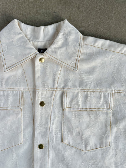 Cream Jacquard Cotton Jacket