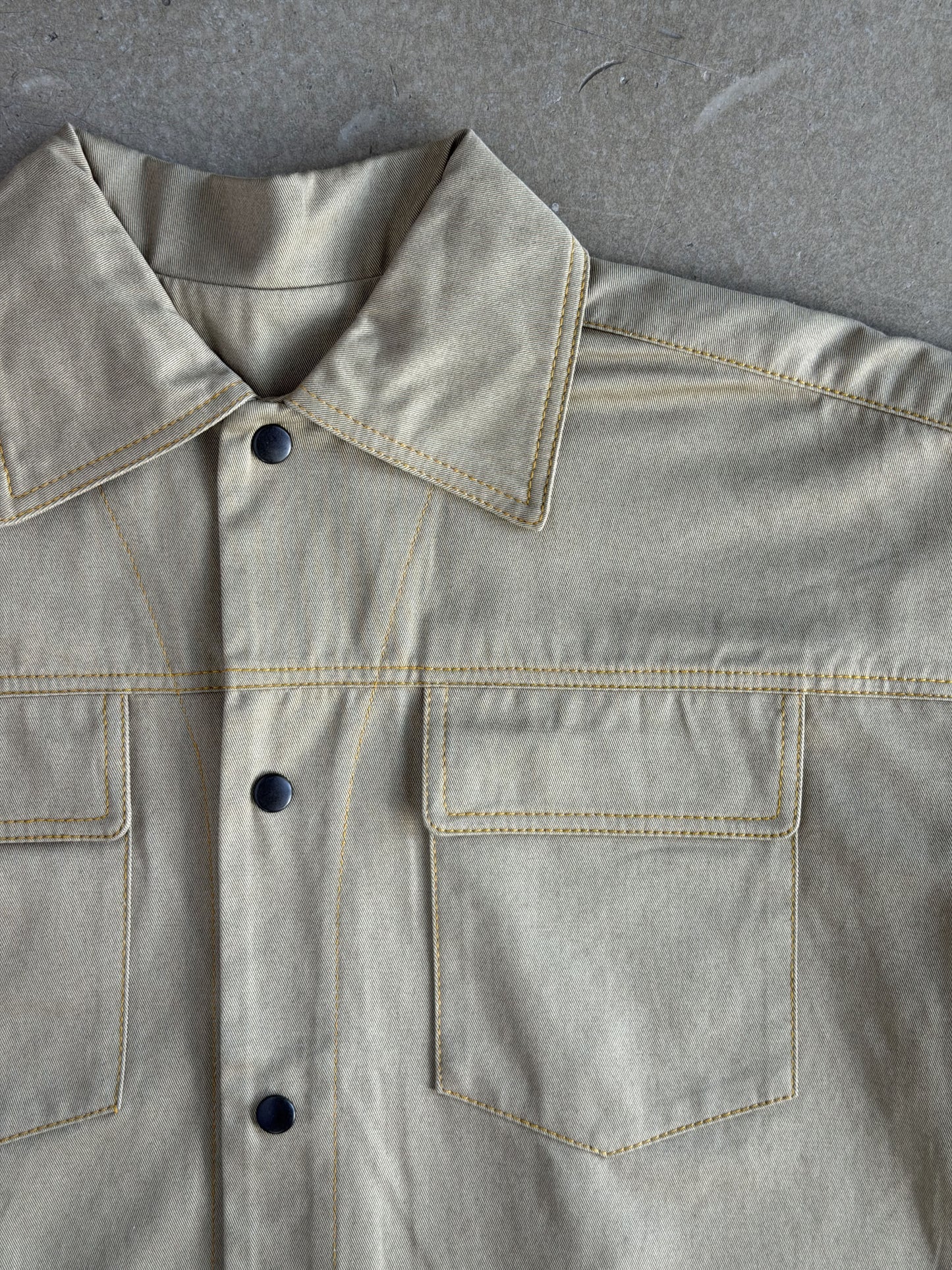 Camel Solid Cotton Jacket