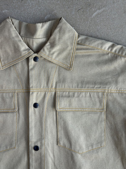 Camel Solid Cotton Jacket