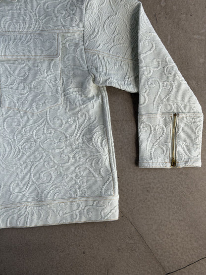 Sage Floral Jacquard Cotton Jacket
