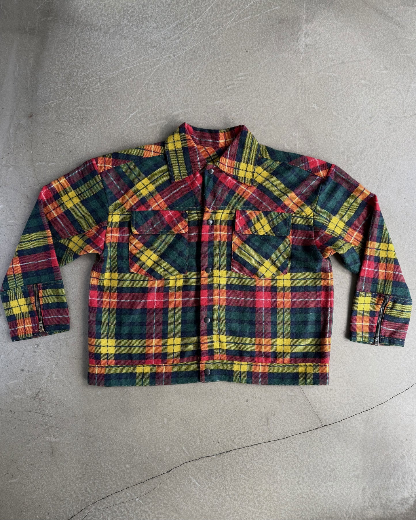 Red Wool Plaid Jacket