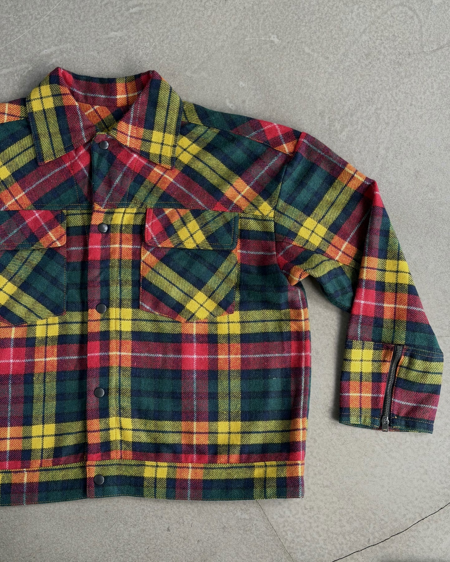 Red Wool Plaid Jacket