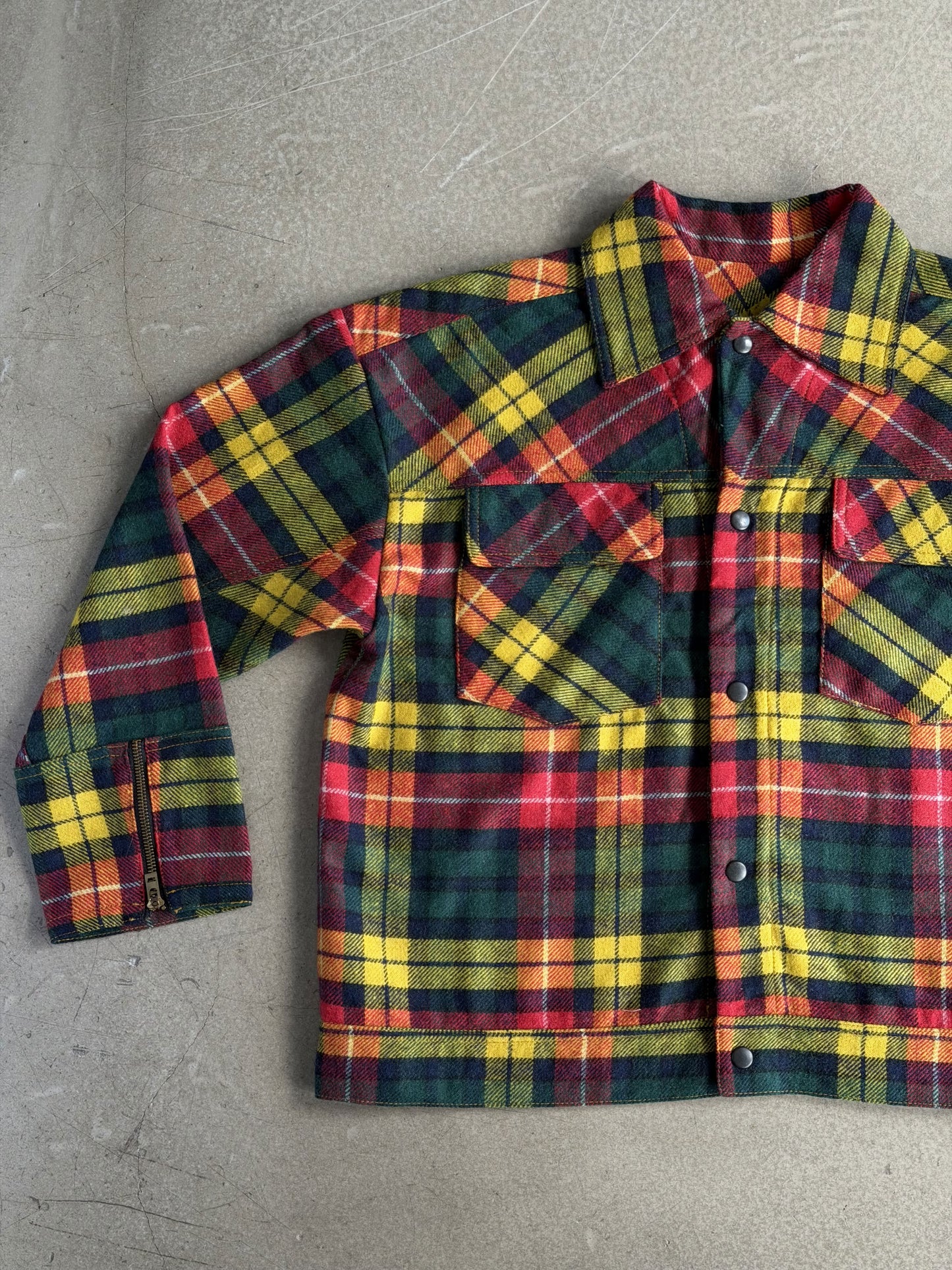 Red Wool Plaid Jacket