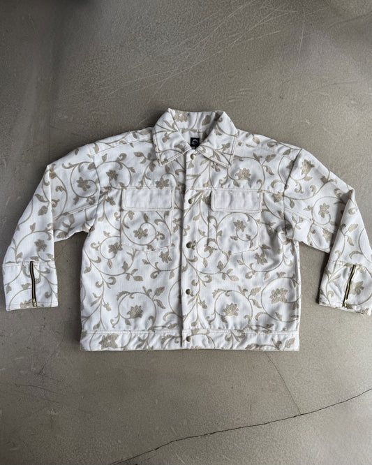White & Grey Floral Jacket