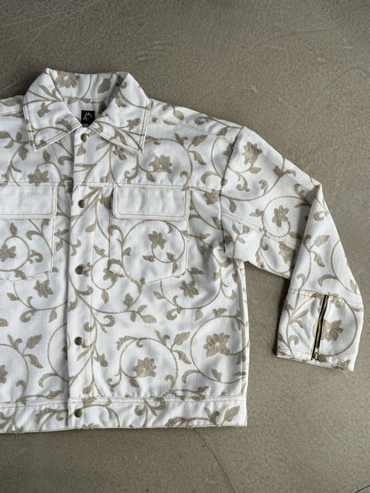 White & Grey Floral Jacket