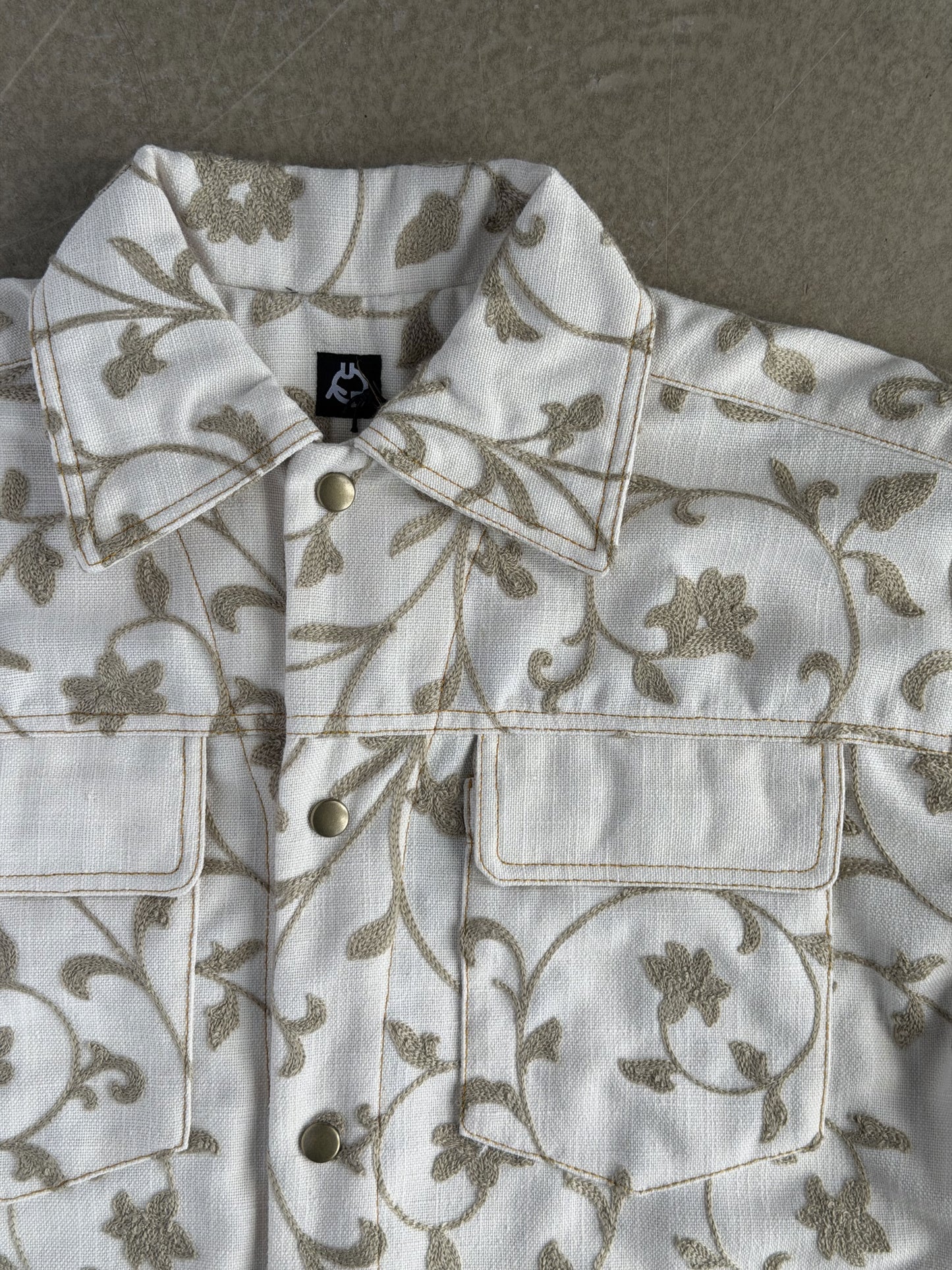 White & Grey Floral Jacket