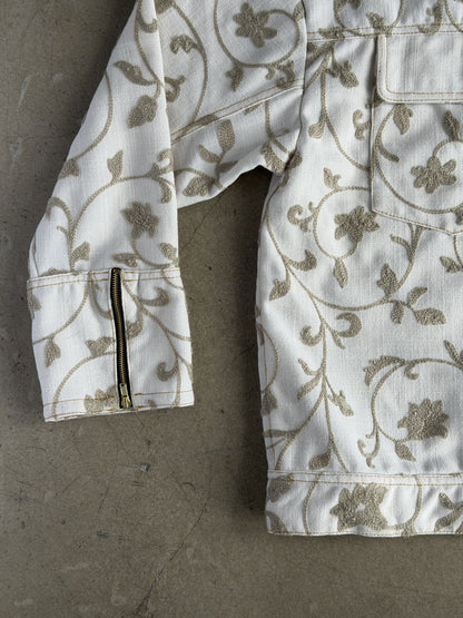 White & Grey Floral Jacket