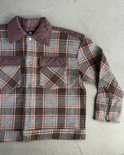 Brown Plaid Wool Jacket