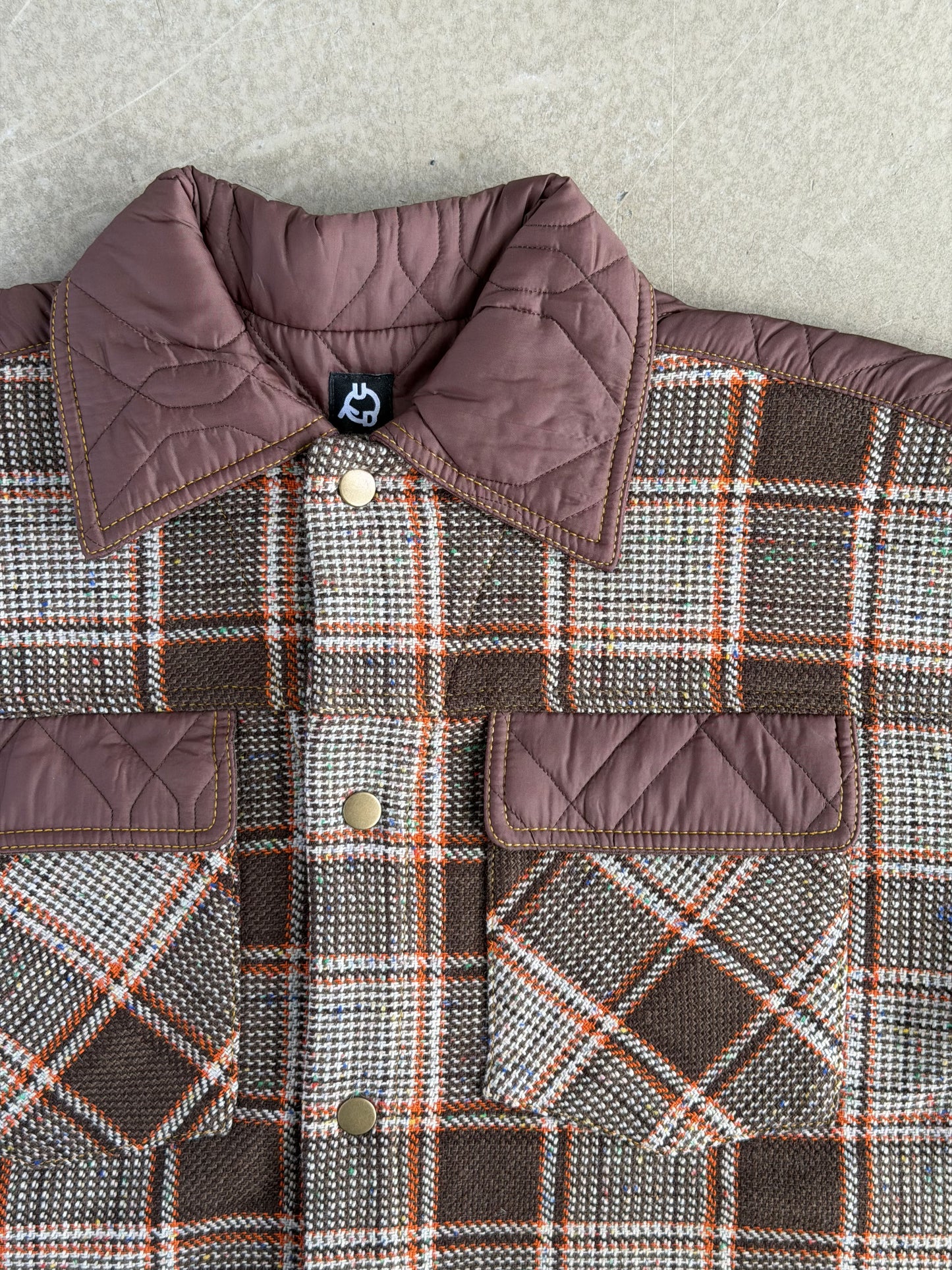 Brown Plaid Wool Jacket