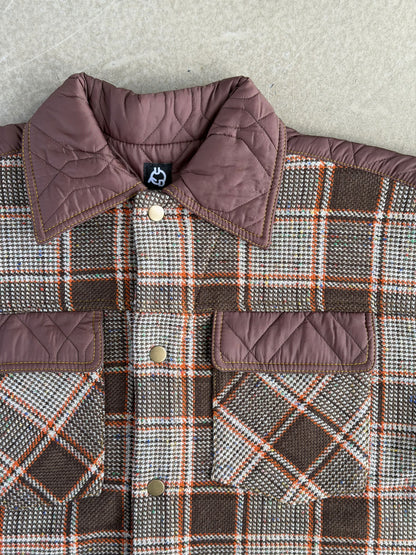 Brown Plaid Wool Jacket