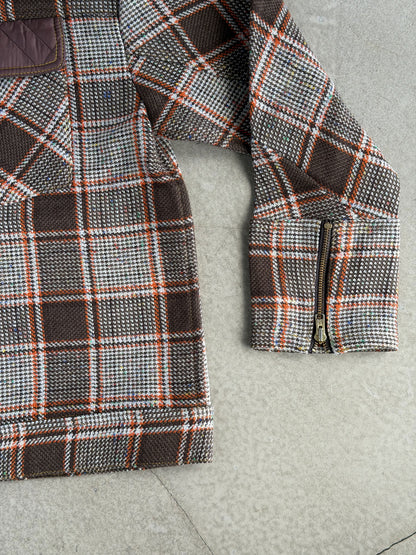 Brown Plaid Wool Jacket