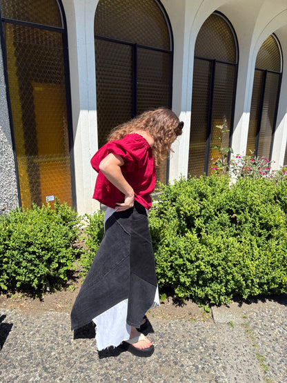 Patchwork Black & White Skirt
