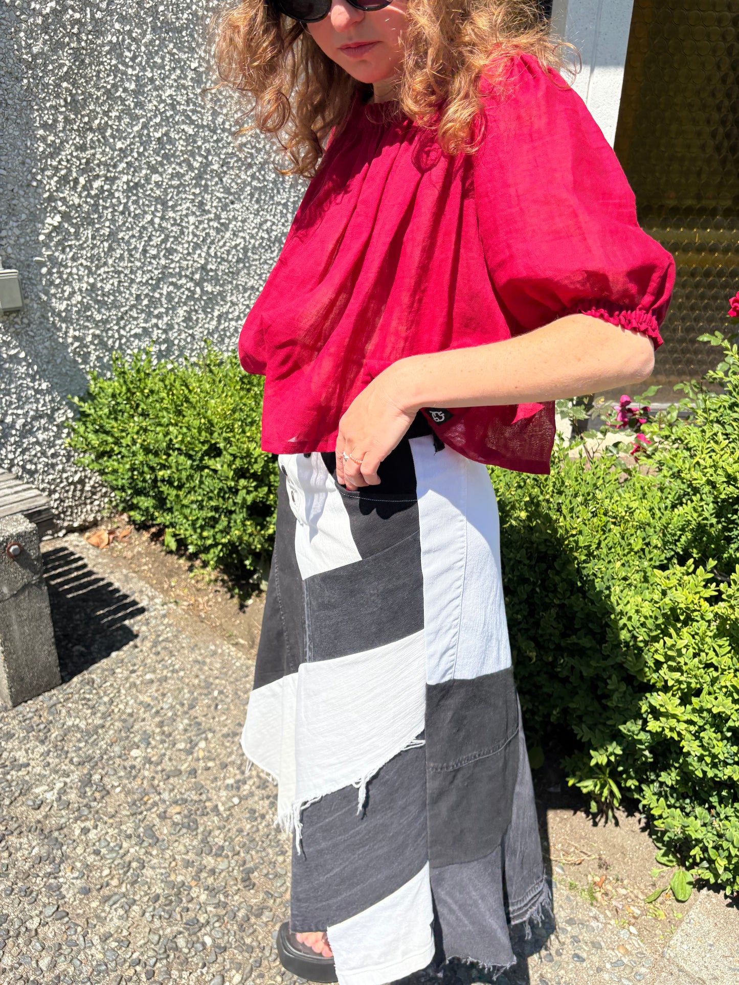 Patchwork Black & White Skirt