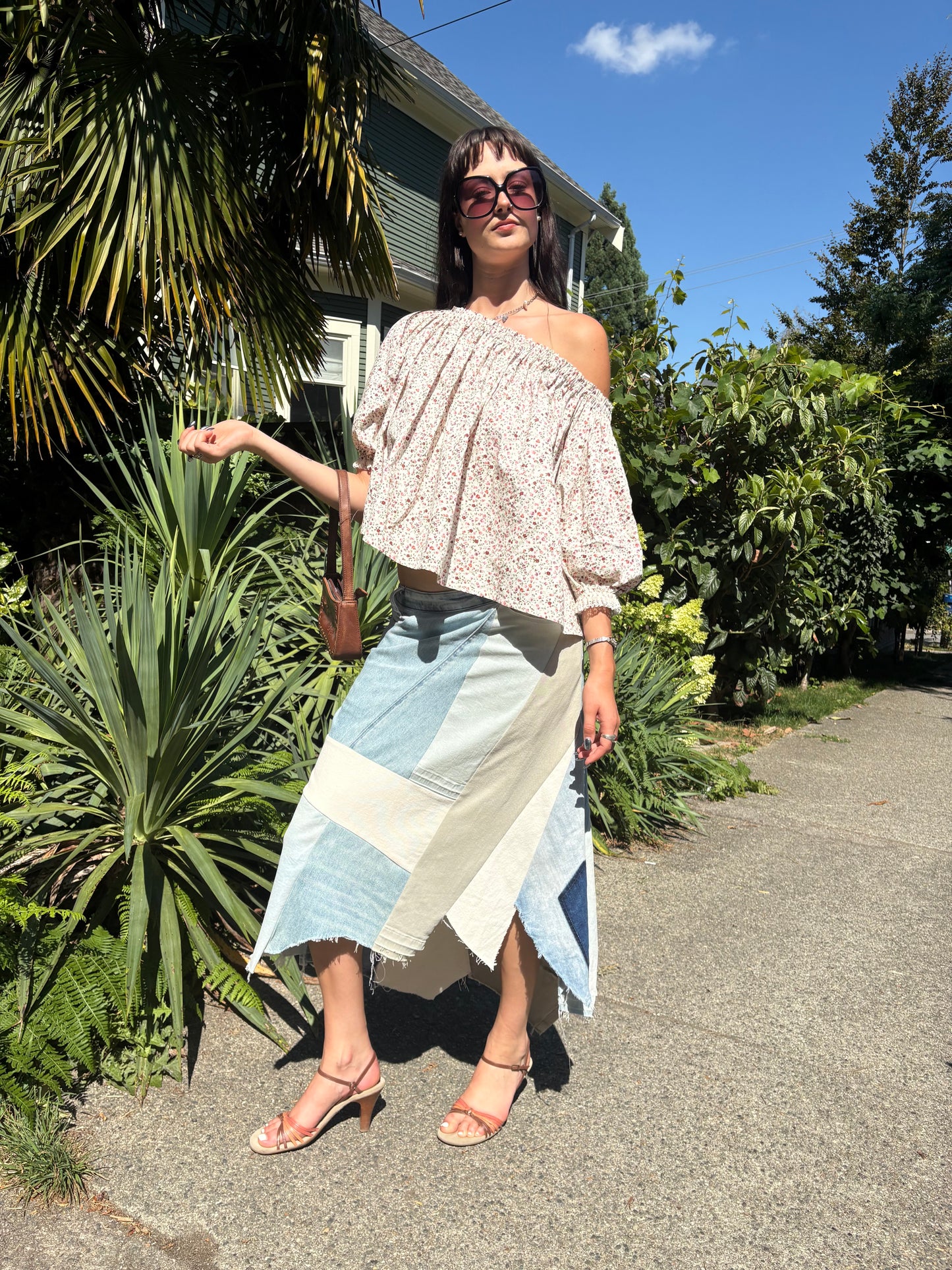 Patchwork Clouds Skirt